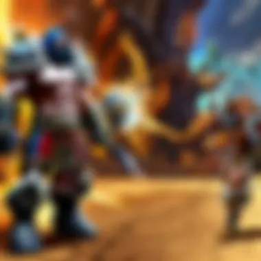 Dynamic Arena Battle In-game screenshot showcasing a dynamic arena fight