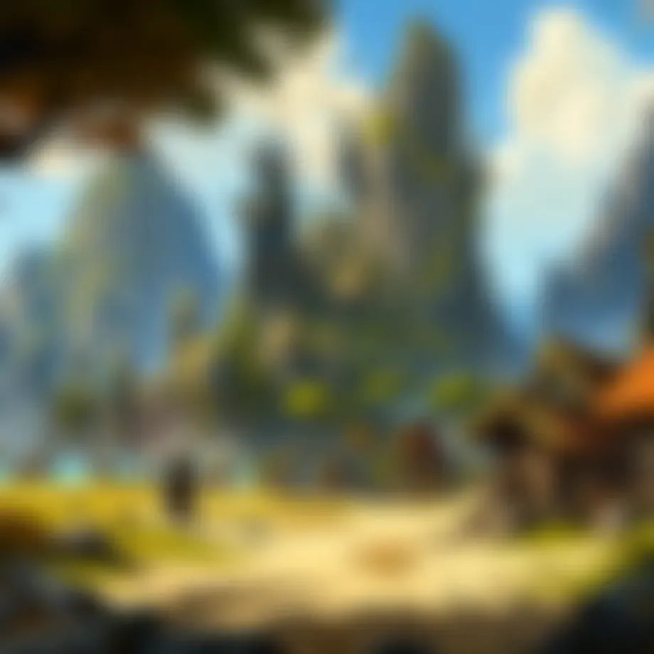 A panoramic view of a bustling city in the World of Warcraft universe