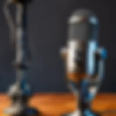 Yeti Microphone in Podcasting Setup User setup of Yeti microphone in a podcasting environment