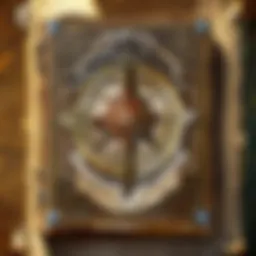 Enigmatic spell book with glowing symbols