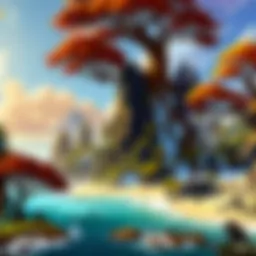 Fantastical landscape of Azeroth