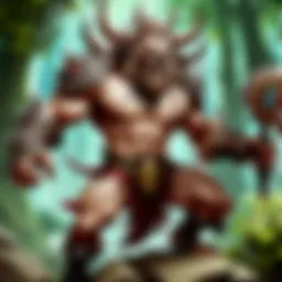 Mythical Creatures Clash - World of Warcraft Card Game Illustration