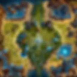 Map highlighting World of Warcraft server datacenters