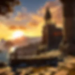 Mystical ruins of Azeroth at dusk