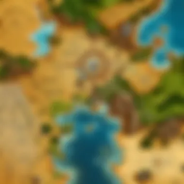 Exploring Map Details with Precision Illustration of a magnifying glass on a detailed map