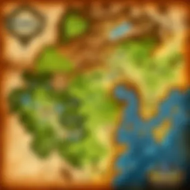 Utilizing Essential Map Navigation Tools Illustration showcasing various navigation tools for map exploration