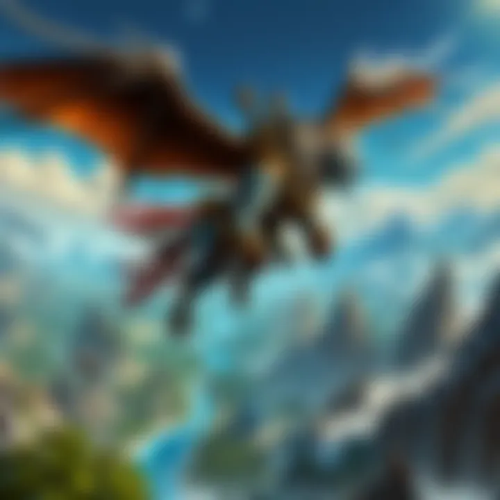 Character utilizing flight path for travel