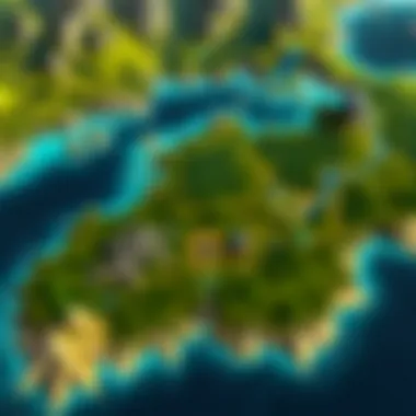 Scenic view from a flight path in the game