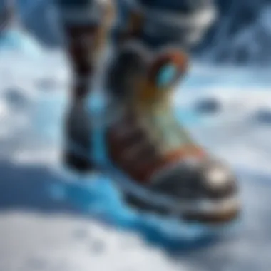 Ice boots aiding in foot circulation improvement