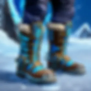 Close-up of ice boots reducing foot inflammation