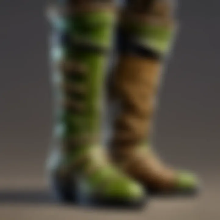 Modern adaptation of frog leg boots