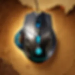 A close-up of a trackball mouse highlighting its unique design.