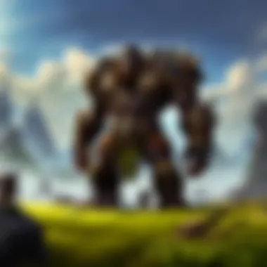 Enigmatic Giants Field Landscape Mystical Giants Field landscape