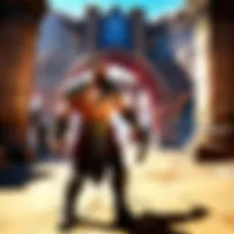 Gladiator arena showcasing intense PvP action