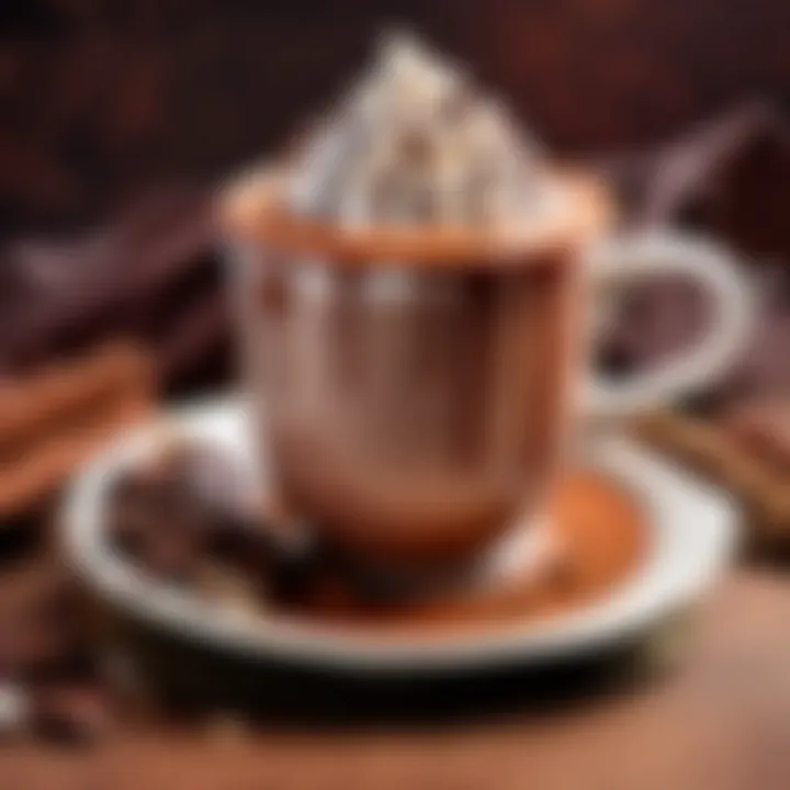 Gourmet Hot Chocolate with Whipped Cream and Cocoa Sprinkles