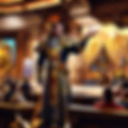 A professional auctioneer engaging an audience