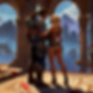 Two silhouettes reaching out towards each other