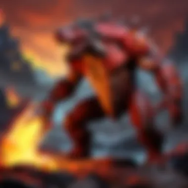 Inferno Clash - Players Battling Lava Crocs