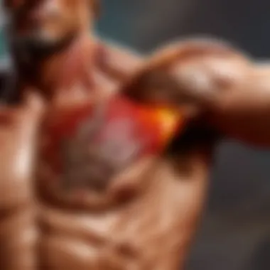 Inflammatory Response in Armpit Illustration showcasing inflammation in armpit area