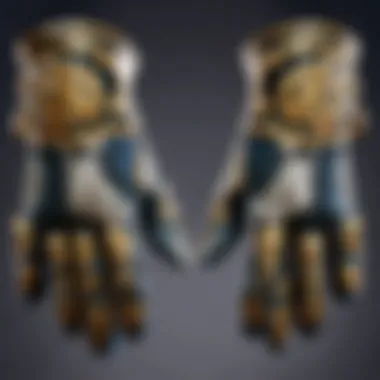 Intricate Design of Panther Gloves in Gameplay