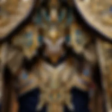 Exquisite Embroidery Detail Intricate King Costume Embroidery