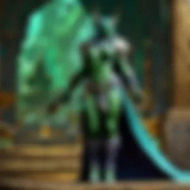 Jade Statue Adorning a Warlock Sanctum