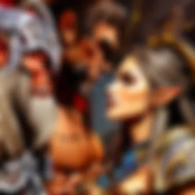 Collaboration in Questing Adventures A scene showcasing players collaborating in a quest.
