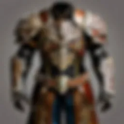 An intricate leather armor set showcasing unique craftsmanship