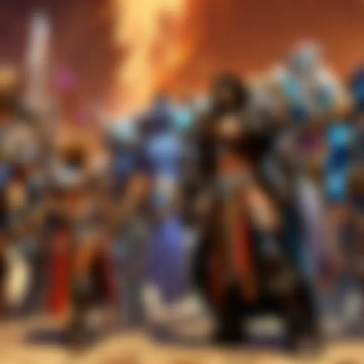 A group of diverse characters ready for a dungeon raid.