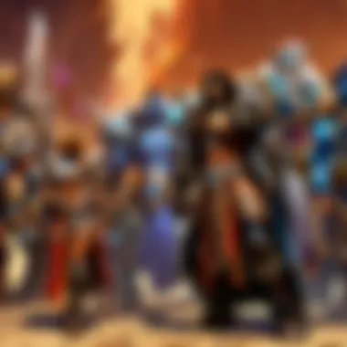 Diverse Characters Forming a Team A group of diverse characters ready for a dungeon raid.