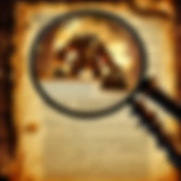 Magnifying glass examining corrupted WordPad document