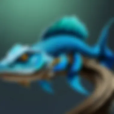 Majestic Azure Serpent Fish Mount