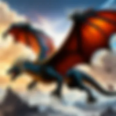 Majestic Dragon in Flight