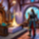 An ornate workshop filled with mystical tools and arcane materials.