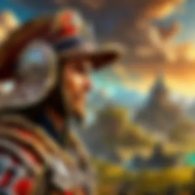 A scenic backdrop from World of Warcraft, featuring a character adorned with the Mastercraft Hat.