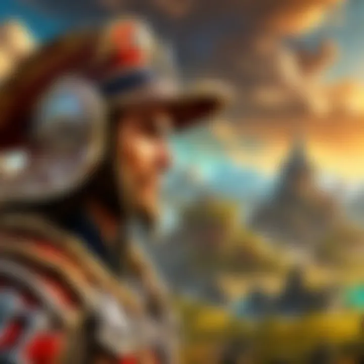 A scenic backdrop from World of Warcraft, featuring a character adorned with the Mastercraft Hat.