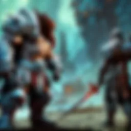 Warrior Battling Against Legendary Boss