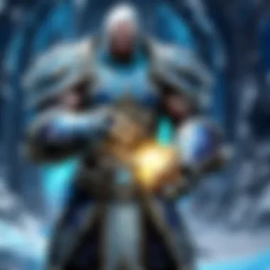 Embracing the Mystical Power A mystical Frost Gear Throwing Glove in action