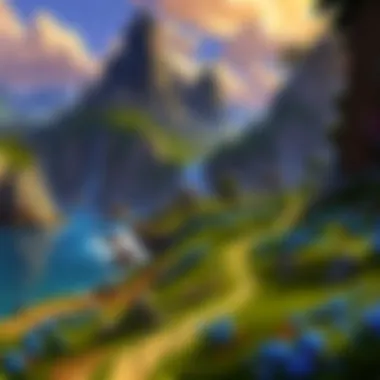 The Enchanting Landscapes of Azeroth Artistic representation of a fantasy realm in World of Warcraft