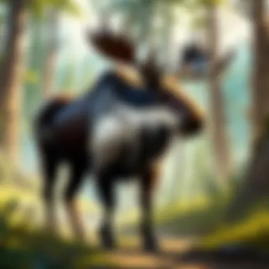 Fantastical Moose Sighting Fantasy Game Wildlife