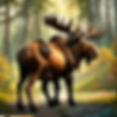 Surprise Moose Appearance Unexpected Virtual Visitor