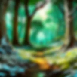A mystical elven forest in World of Warcraft Fresh