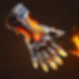 Mystical Flames Embracing Phoenix Fire Gloves