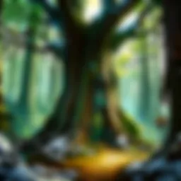 Mystical Forest Landscape in Warcraft: The Board Game