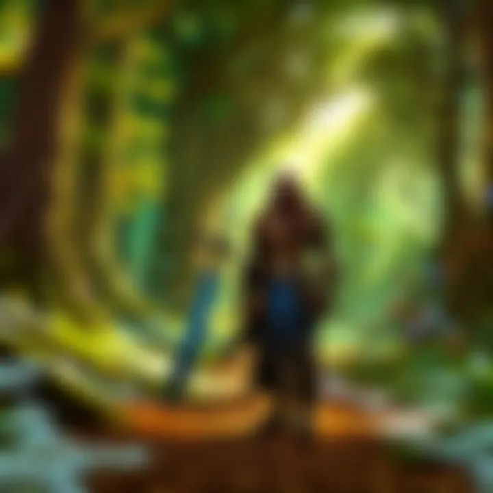 Illustration of a mystical forest in the World of Warcraft universe