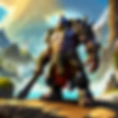 Enchanting World of Warcraft Realm Mystical landscape with floating islands and magical creatures