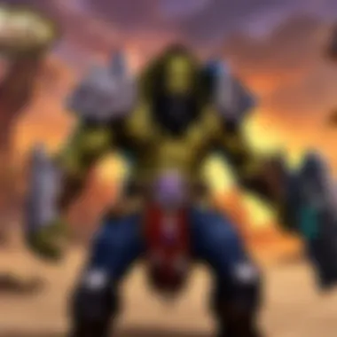 World of Warcraft Gameplay A World of Warcraft character in an epic battle scene