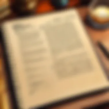 Mindfully crossing off completed tasks on a sleek notebook