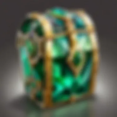 Opulent Emerald Visions Gem Bag