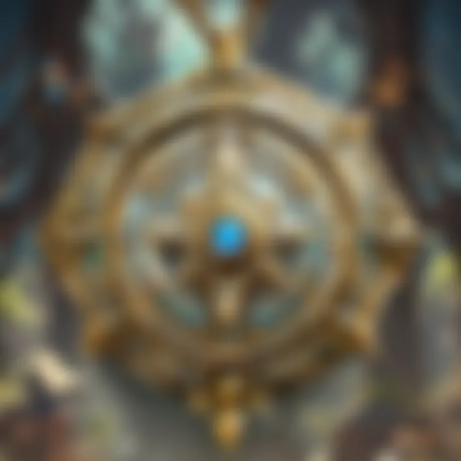 A mystical pendant glowing with arcane energy